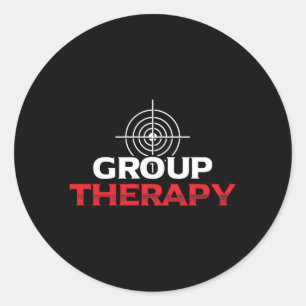 Target Shooting Gun Enthusiast Therapy Classic Round Sticker