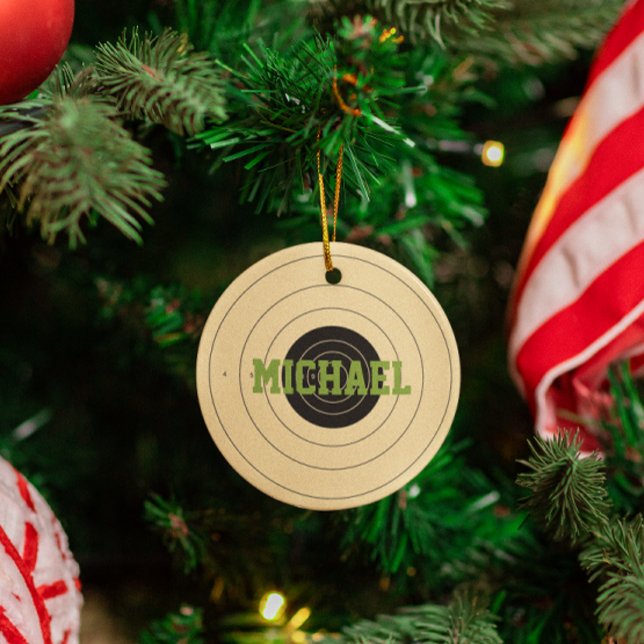 Target Shooting Personalized Ornament (Creator Uploaded)