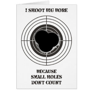 Target with large bullet holes - big bore