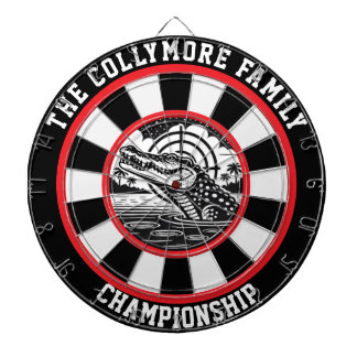 Targeted Crocodile Lake Design Dartboard