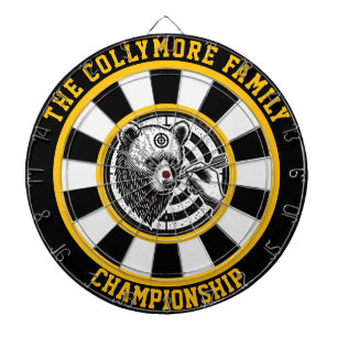 Targeted Grizzly Bear Artwork Dartboard