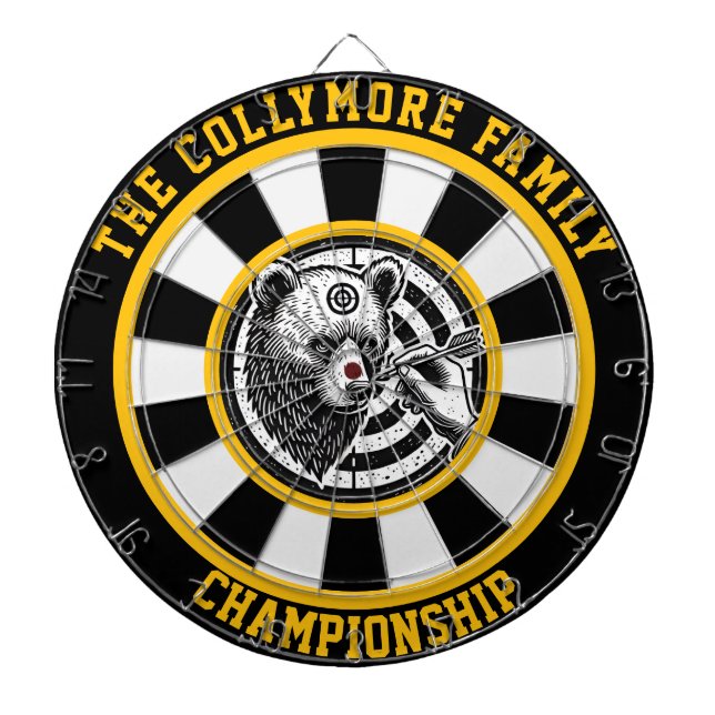 Targeted Grizzly Bear Artwork Dartboard (Front)