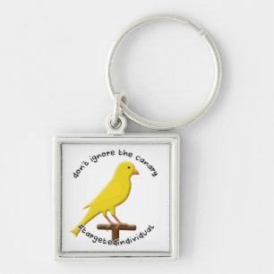 Targeted Individual Awareness Canary Keychain