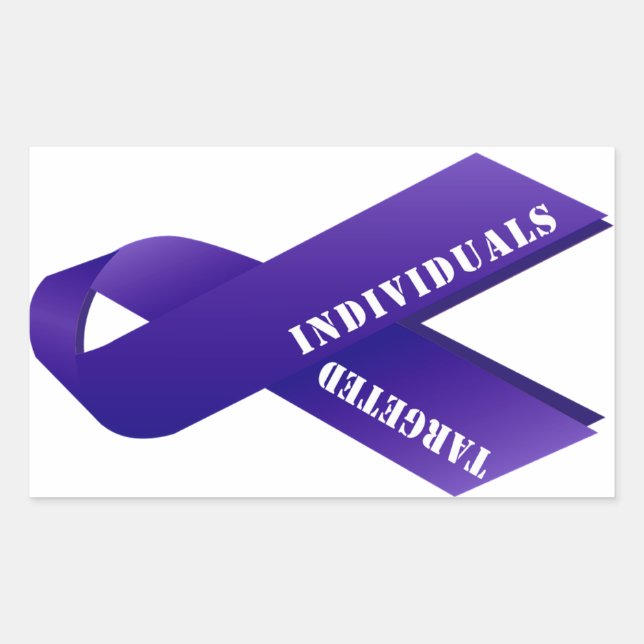 Targeted Individuals Awareness Indigo Ribbon Sticker (Front)