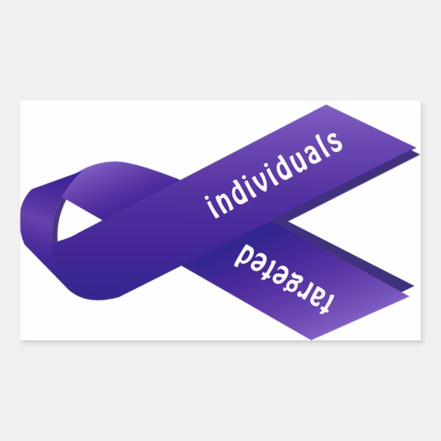 Targeted Individuals Awareness Indigo Ribbon Sticker (Front)