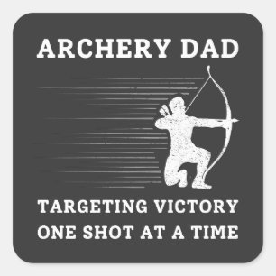 Targeting Victory Archery Dad Square Sticker