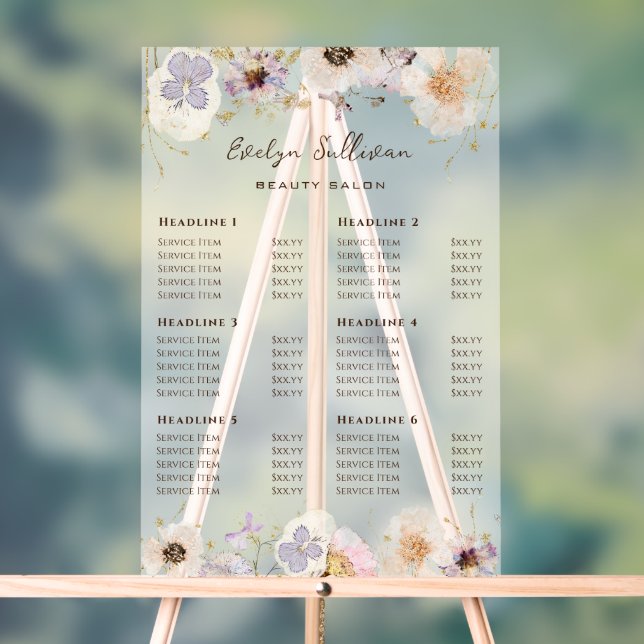 Tarif Fleurs séchées (Neutre)