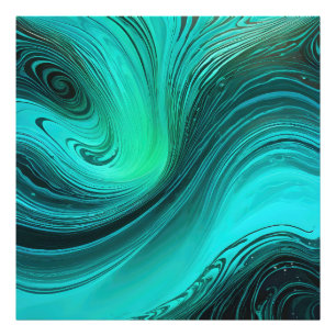 "Tarifa" Blue Swirls Waves Photo Print