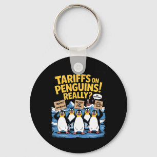 Tariff Penguins Flippers Up Heard Island Funny Res Keychain