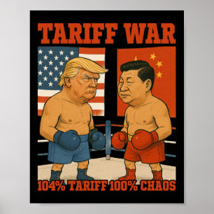 Tariff War Funny Trump Vs Xi Jinping Boxing Match  Poster