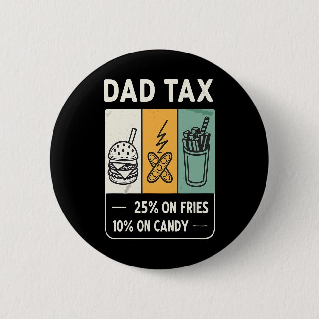 Tariffed Design Tariff Daddy Trump Funny Father's  2 Inch Round Button (Front)