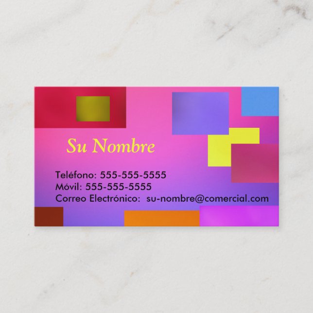 Tarjeta Comercial - Multicolor Business Card (Front)