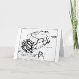 Tarjeta con esbozo de mini clásico card