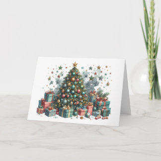 Tarjeta de Navidad con imagen de árbol de Navidad Card