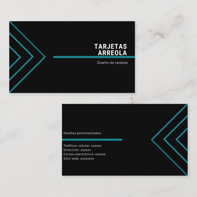 tarjeta de presentación original  business card (Front/Back)