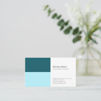 Tarjeta de visita minimalista geométrica azul business card