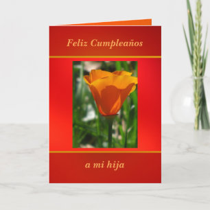 Tarjeta - Feliz Cumpleaños - Amapola de Californi Card