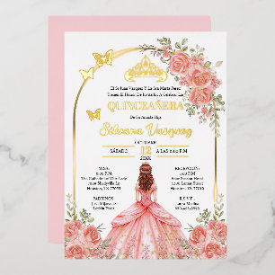 Tarjeta para Quinceañera Invitacion de quinceanera