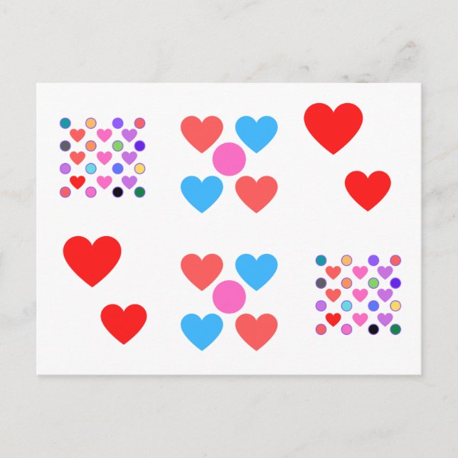 Tarjeta postal corazones postcard (Front)