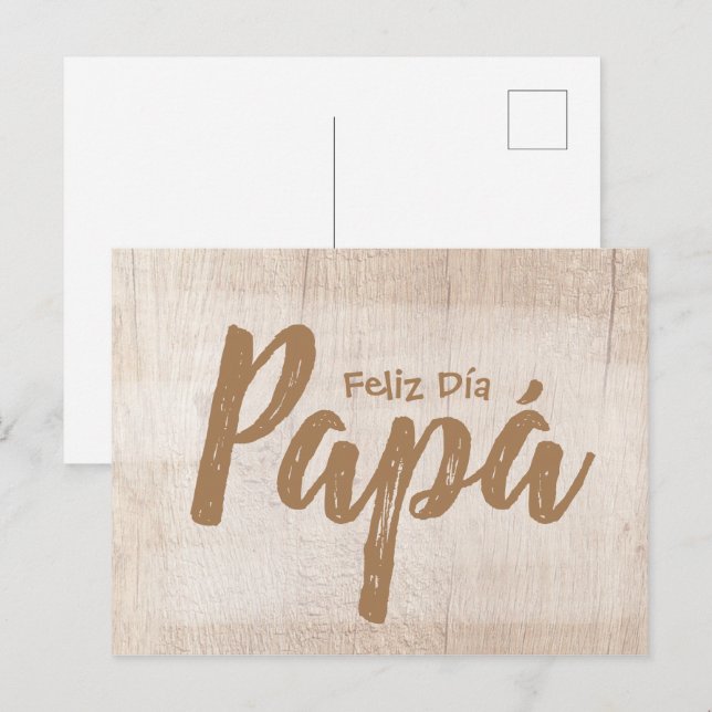 Tarjeta postal - Feliz Día Papá 02 Postcard (Front/Back)
