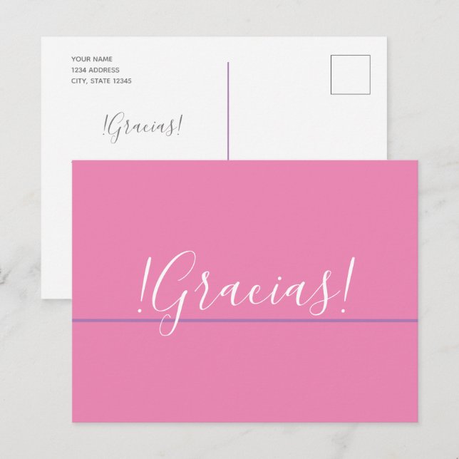 Tarjeta postal - ¡Gracias! - Custom Postcard (Front/Back)