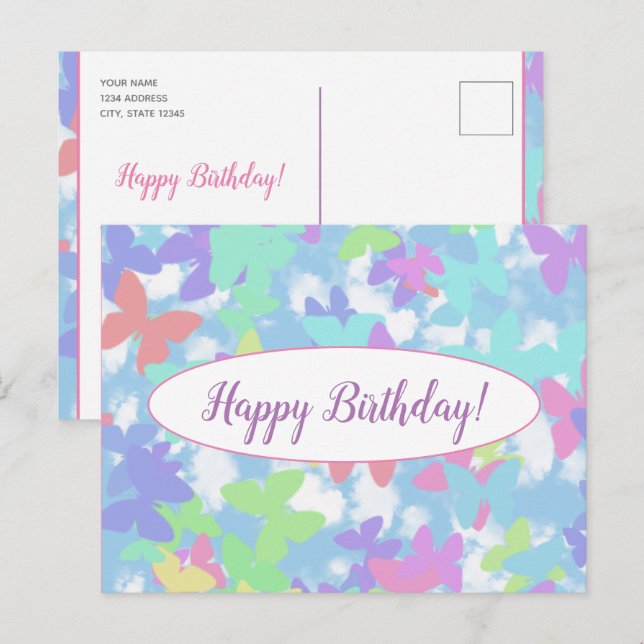 Tarjeta postal - Happy Birthday! - Custom Postcard (Front/Back)