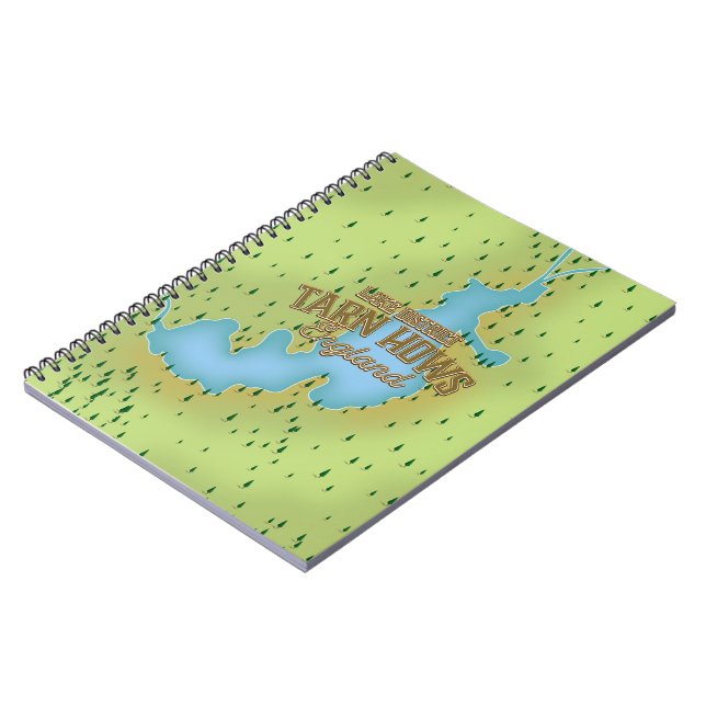 Tarn Hows, lake district, travel map. Notebook (Left Side)