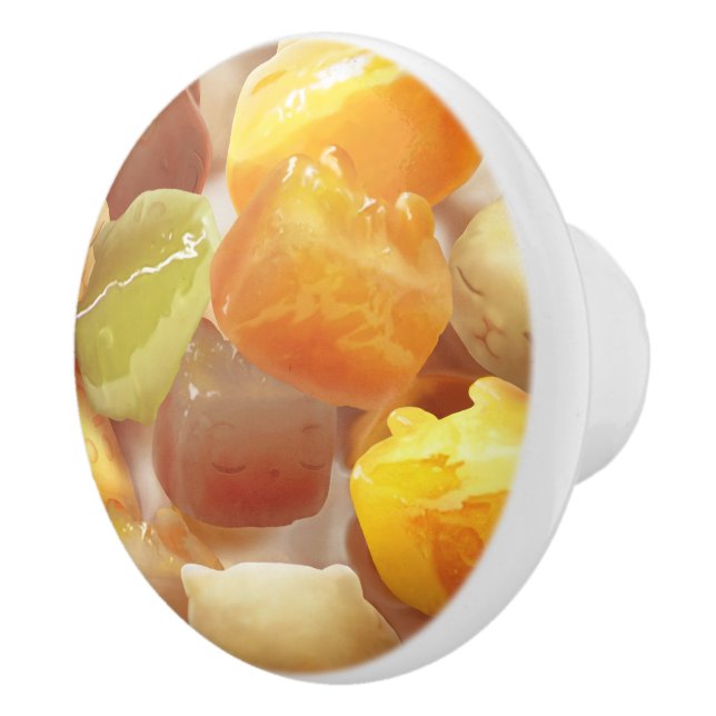 Taro Ball Dessert Illustration Ceramic Knob (Right)