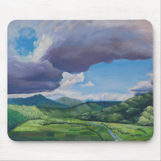 Taro Fields Hanalei Hawaii Oil Painting Mouse Pad