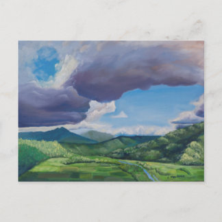 Taro Fields Hanalei Hawaii Oil Painting Postcard
