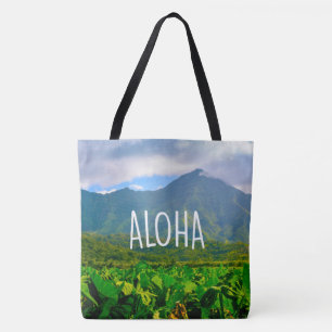 Taro Fields, Hanalei, Kauai, Hawaiian Beach Bag