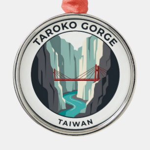 Taroko Gorge Taiwan Metal Ornament