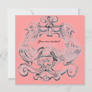 TAROT/ ANTIQUE FLORENTINE GROTESQUE FANTASY INVITATION