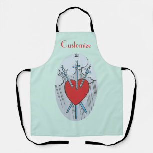 Tarot Card 3 Swords Thunder_Cove   Apron