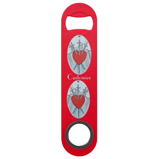 Tarot Card 3 Swords Thunder_Cove  Bar Key (Front)