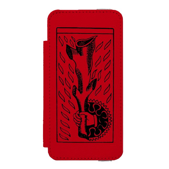 Tarot Card: Ace Of Rods Incipio iPhone Wallet Case (Folio Front)