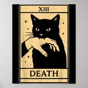Tarot Card Black Cat Occult Witchy Black Cat Tarot Poster