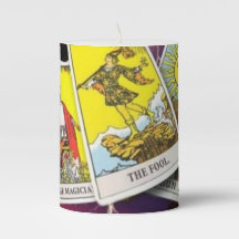 Tarot card candle