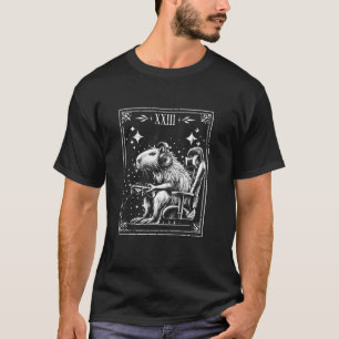 Tarot Card Capybara Gaming Retro Rodent Capybara V T-Shirt