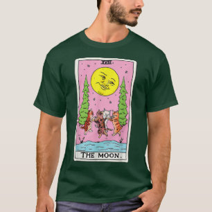 Tarot Card Crescent Moon And Cat Squad Graphic T-Shirt