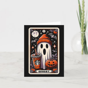 Tarot Card Cute Ghost Spooky Season Jack O Lantern