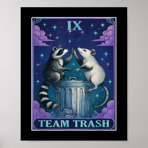 Tarot Card Deck Team Trash Raccoon Tarot Cards Del Poster