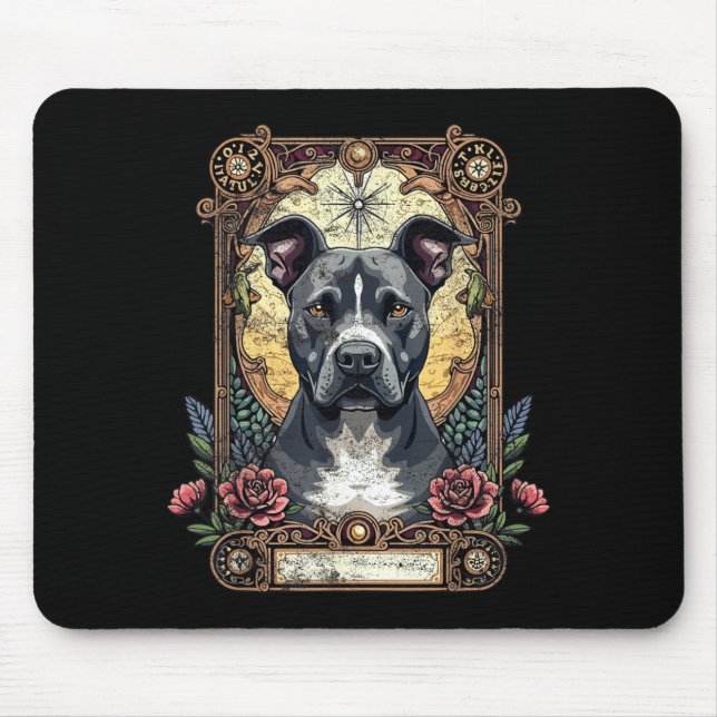 Tarot Card Doberman El Dark Fantasy Game Satanic Mouse Pad (Front)
