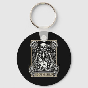 Tarot Card Emo Gothic - Occult The Cat Whisperer Keychain