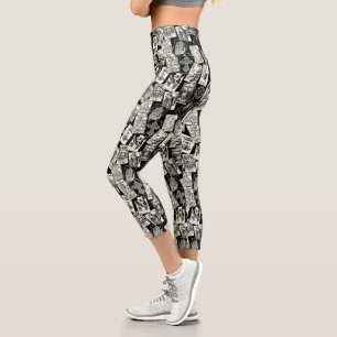 Tarot Card Gothic Witchcraft Goth Fortune Teller Capri Leggings