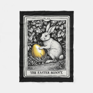 Tarot Card Happy Easter Bunny Spring Easter Egg Ea Fleece Blanket