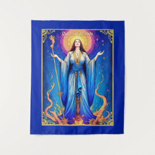 Tarot Card Illustration, Queen of Wands Tapestry