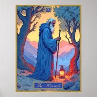 Tarot Card Illustration, The Hermit