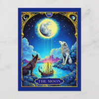 Tarot Card Illustration, The Moon