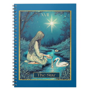 Tarot Card Illustration, The Star Notebook